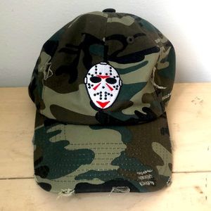 Friday the thirteenth movie Jason hockey mask camouflage cap 🧢